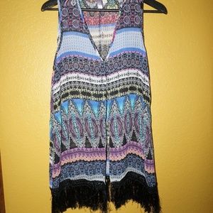 Fringe Coverup Vest Festival Summer